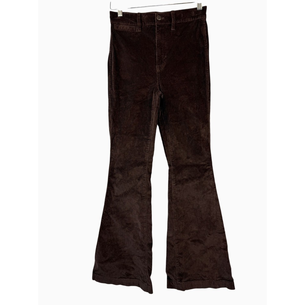 Madewell The Perfect Vintage Flare Corduroy Pants Size 26 Dark Coffee Brown - Picture 6 of 8